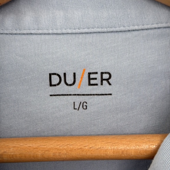 DU/ER Men's Light Blue Polo Shirt Size Large - Picture 2 of 5